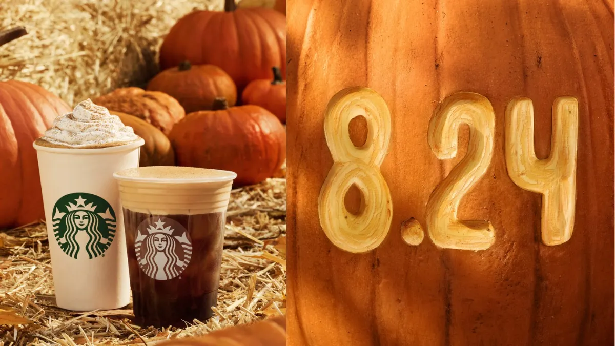 otoño Starbucks pumpkin spice latte