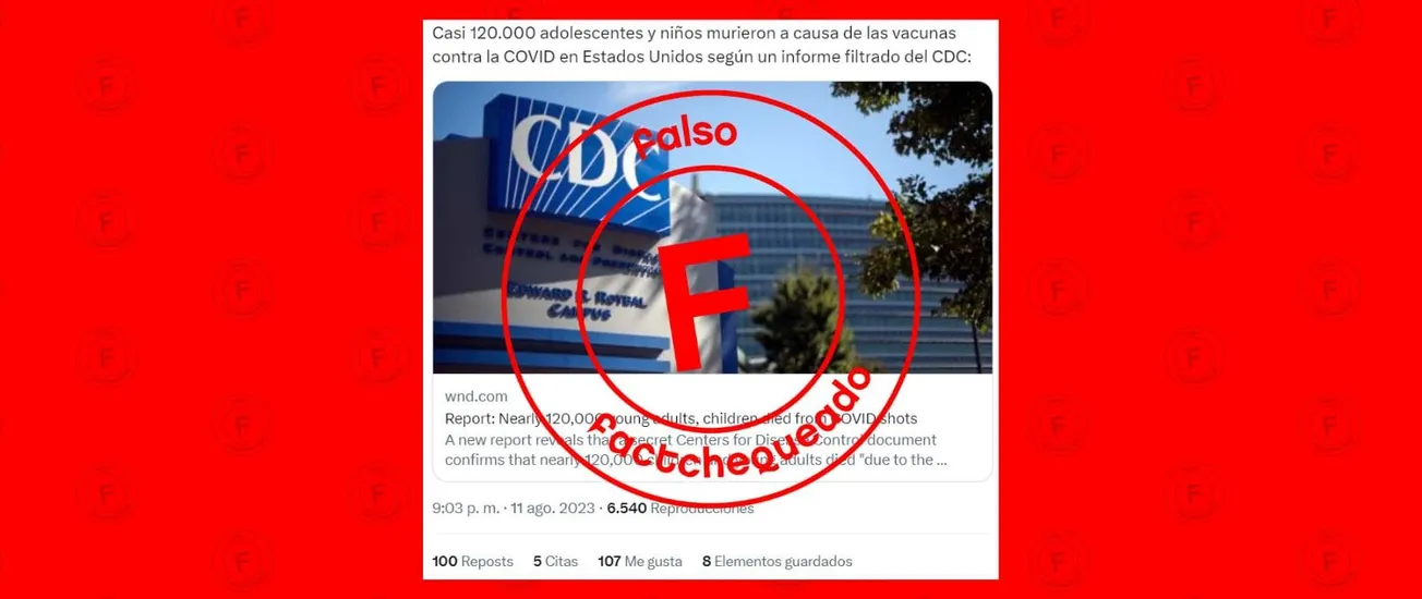 Adolescentes murieron por las vacunas FALSO