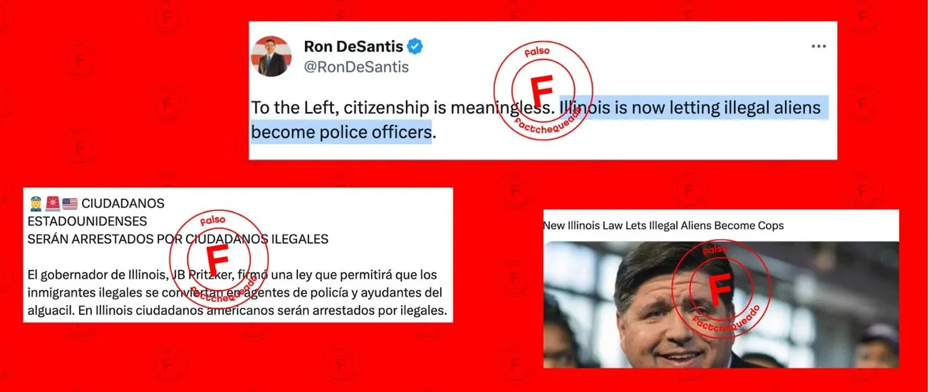 Policía de Illinois falso De Santis