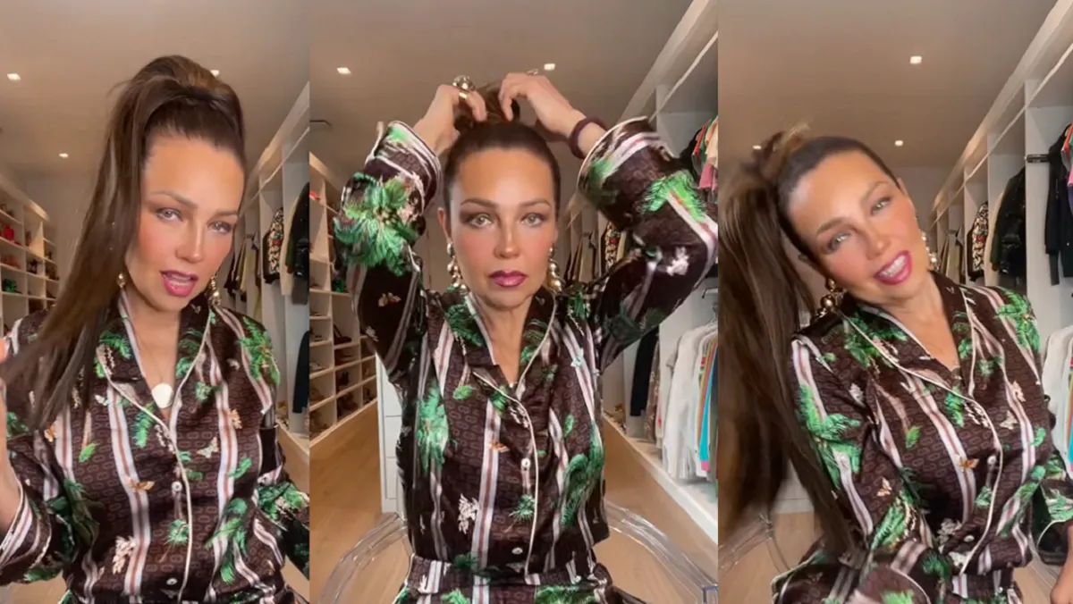 Thalía pierde el cabello durante en vivo