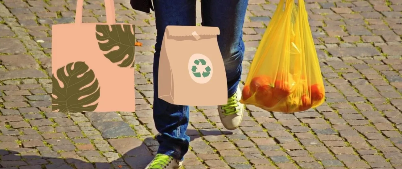 Bolsas de papel o algodón