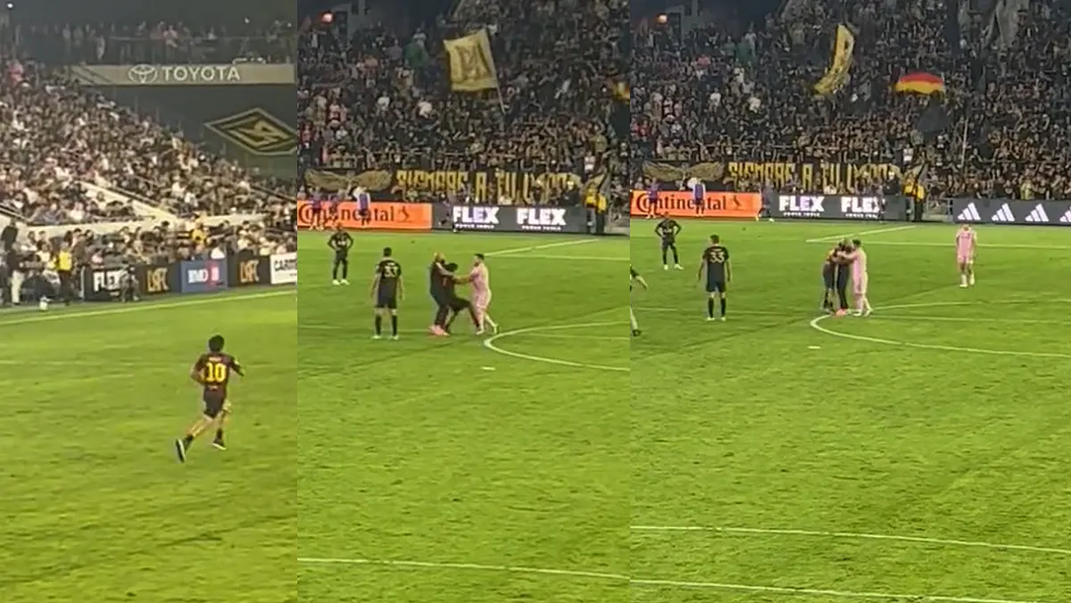 Así de rápido actuó el guardaespaldas de Messi para protegerlo de un fan que entró a la cancha