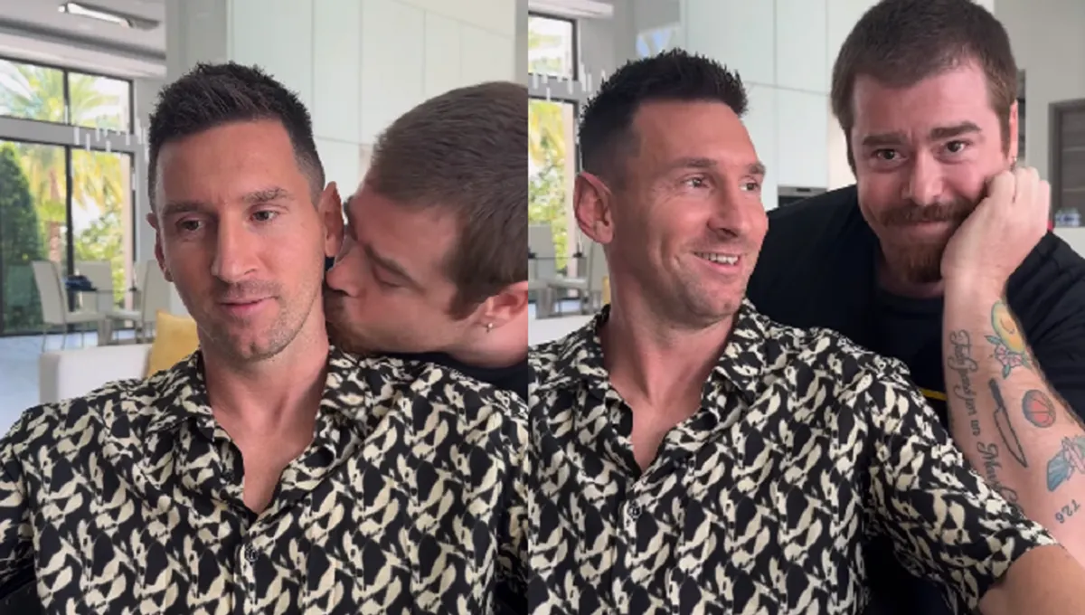 El presentador Migue Granados se viraliza al darle un beso a Messi