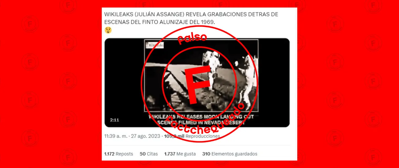 Desmintiendo rumor de Wikileaks llegada a la luna