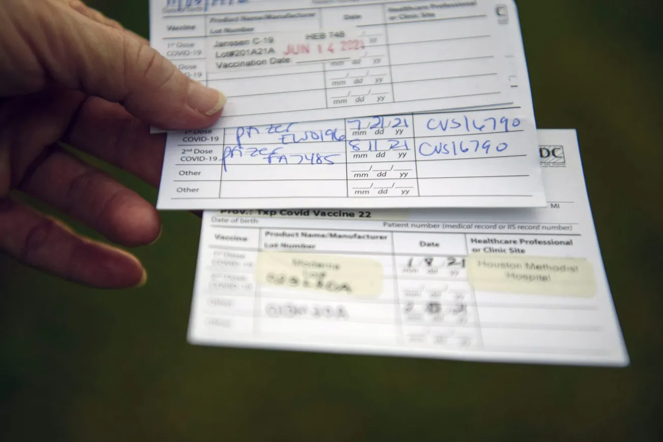 tarjetas vacunación COVID-19