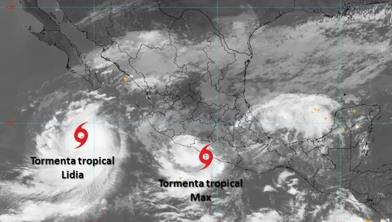 México se prepara para impacto de tormentas Lidia y Max
