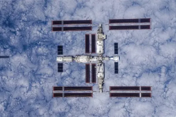 estacion espacial tiangong desde el espacio