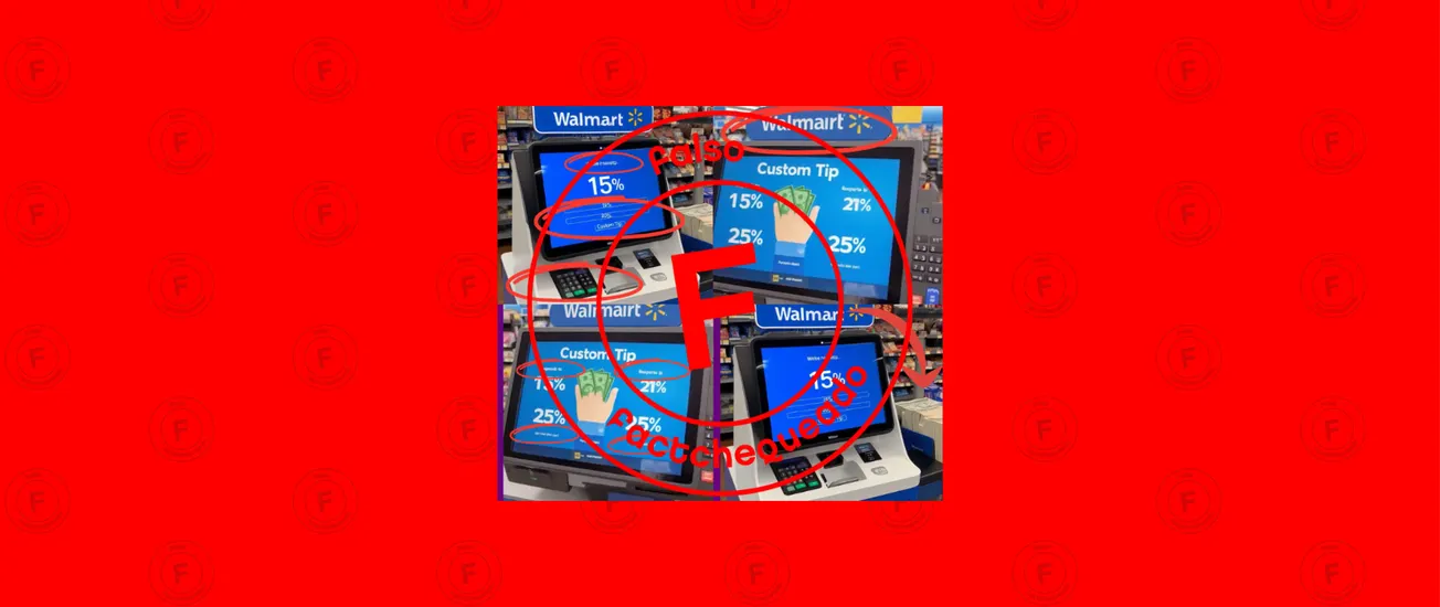 No, las máquinas de autopago en Walmart no están solicitando propinas: se trata de imágenes creadas con inteligencia artificial