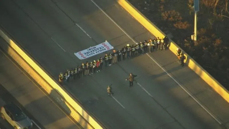 Protesta en Filadelfia por el alto al fuego e Gaza
