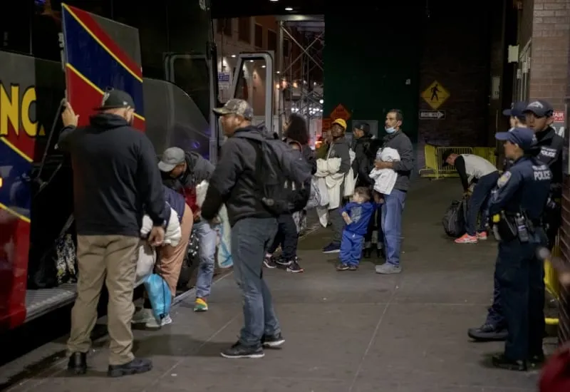Nueva York autobuses inmigrantes