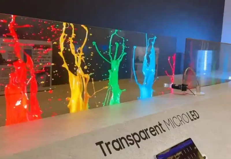 samsung pantalla microLED transparente