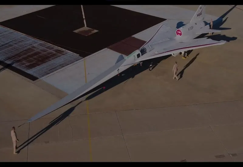 El avión supersónico X-59 de la NASA. Foto cortesía de la NASA