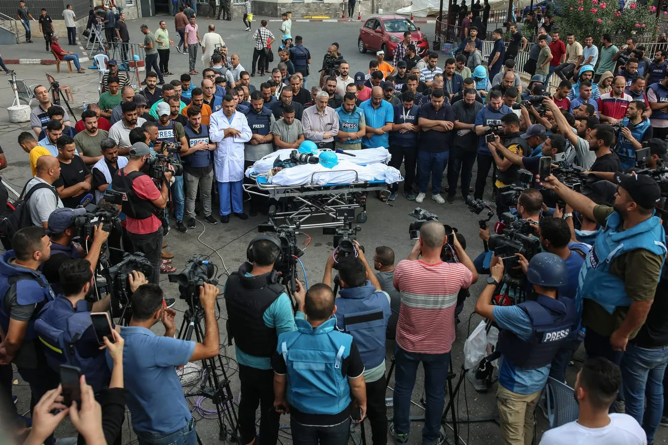 periodistas en Gaza