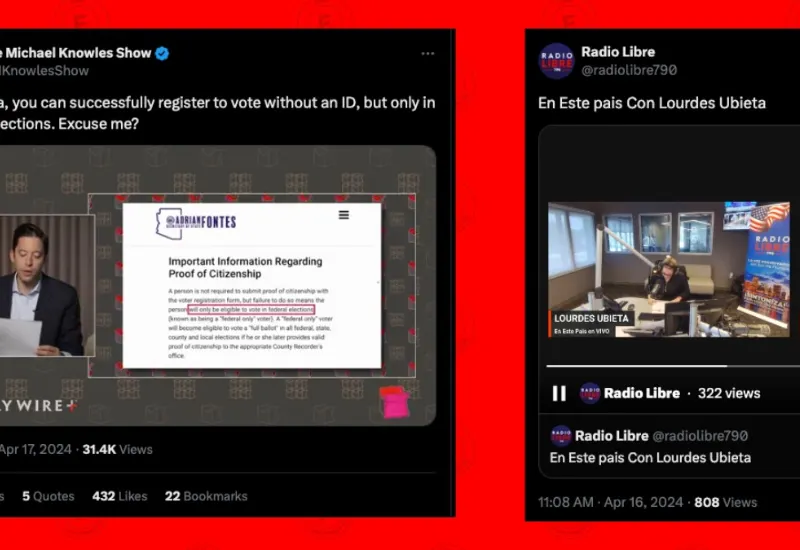 Registro votar Arizona Nevada