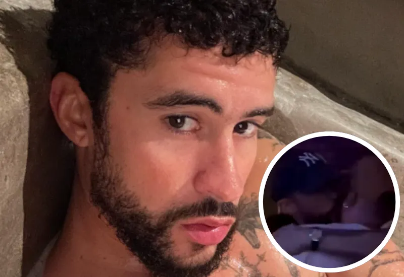 bad bunny besando hombre