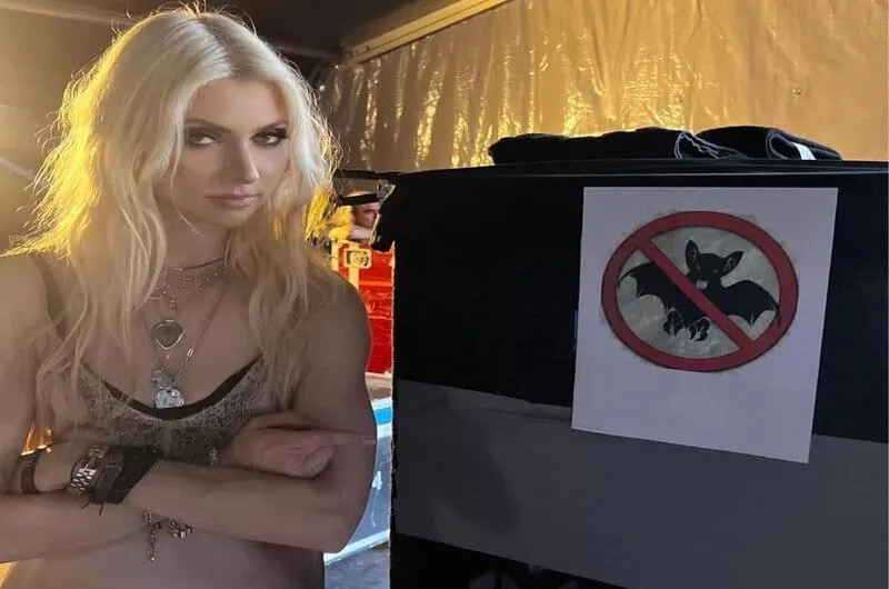 Video | Un murciélago mordió en el escenario a la cantante que abrió el concierto de AC/DC en Sevilla