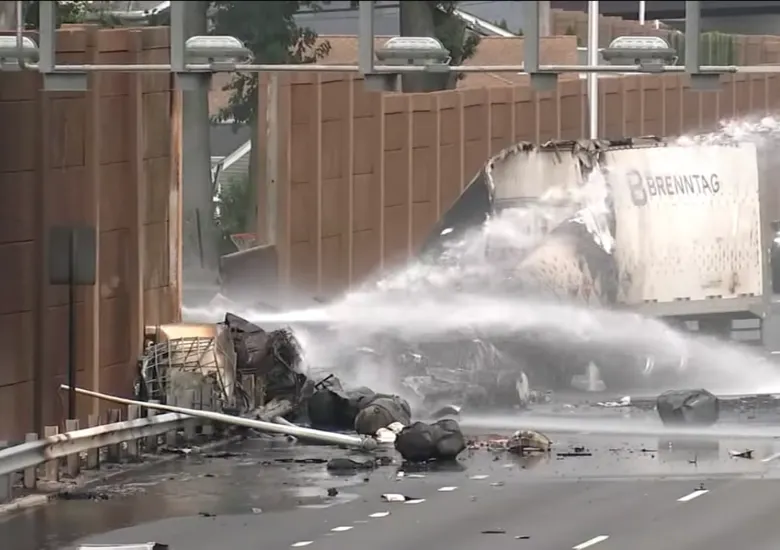 Camión de químicos explota y causa una muerte en Nueva Jersey