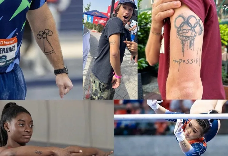 La historia detrás del tatuaje de los anillos olímpicos que llevan los atletas