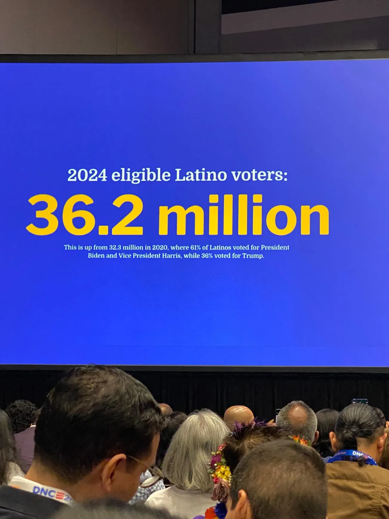 Durante la reunión del Hispanic Caucus en Chicago DNC
