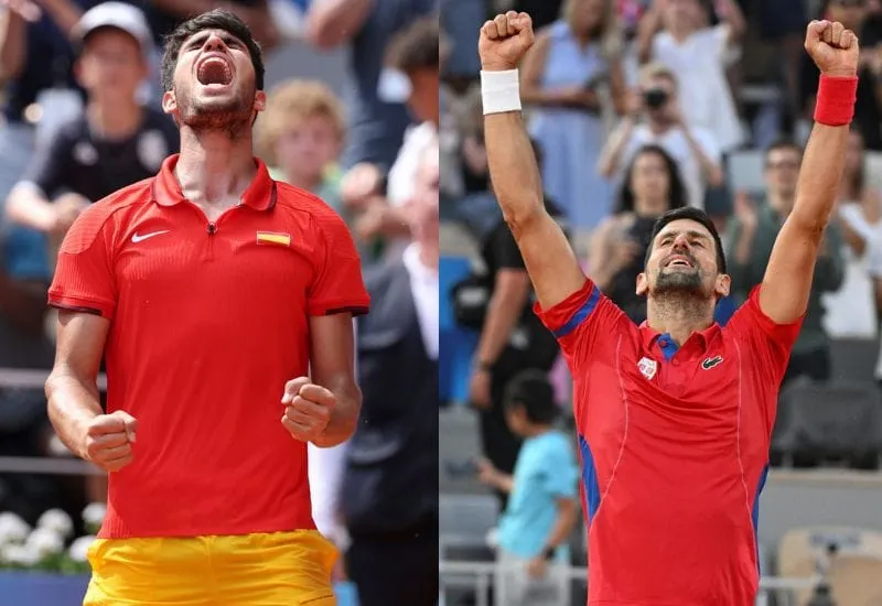 Novak Djokovic y Carlos Alcaraz protagonizarán una final histórica en París 2024