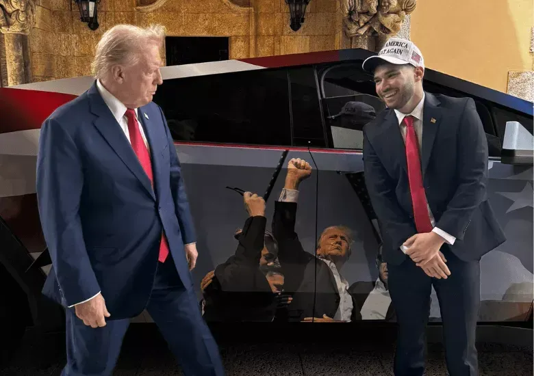 Adin Ross le regala un Rolex y un Cybertruck a Donald Trump