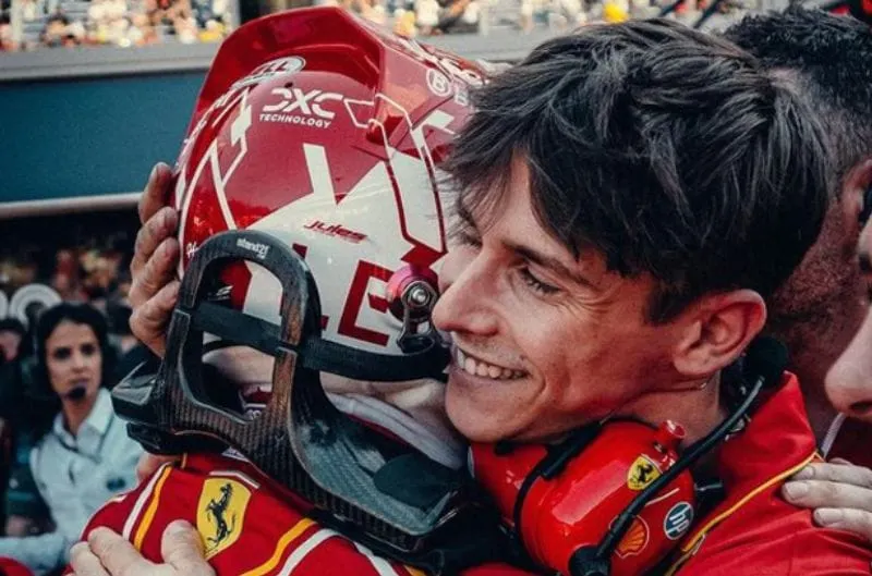 Charles y Arthur Leclerc hacen historia juntos en Ferrari en Abu Dhabi