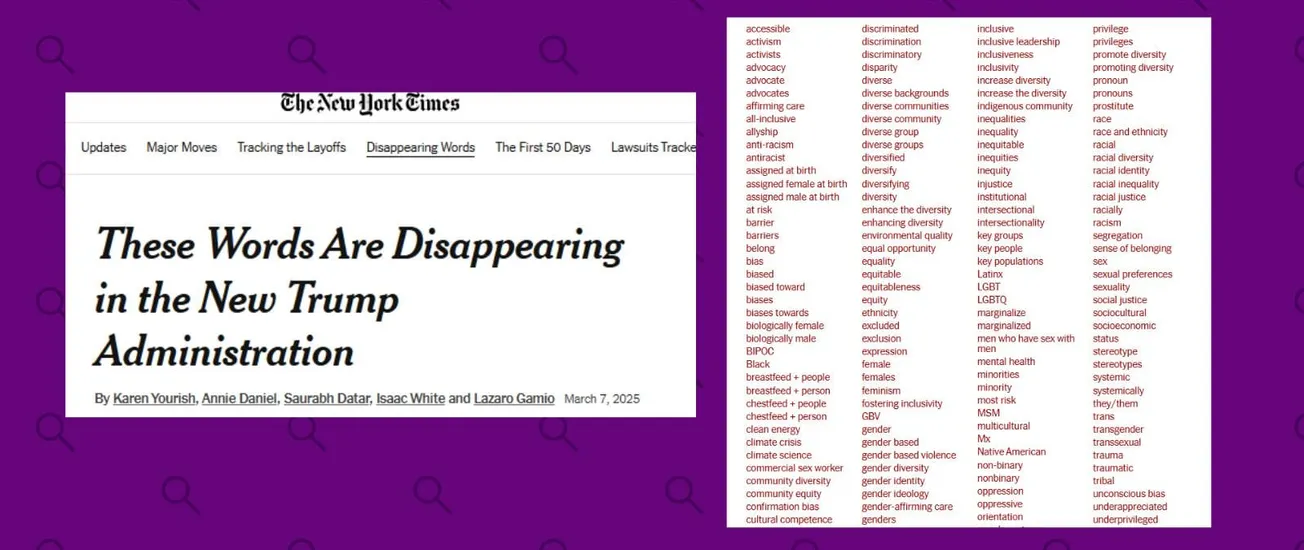 términos restringidos trump