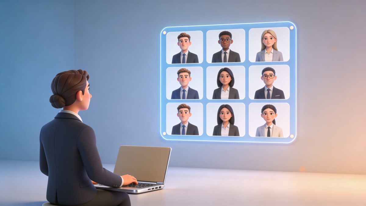 Rangée de portraits collaborateurs alignés sur une page entreprise montrant cohérence visuelle et professionnalisme pour renforcer la crédibilité externe