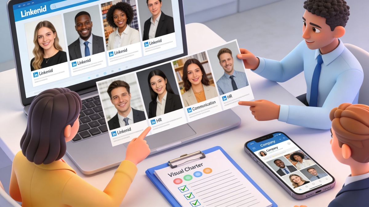 Cohérence des portraits collaborateurs sur LinkedIn et impact sur visibilité, crédibilité et image professionnelle de l'entreprise