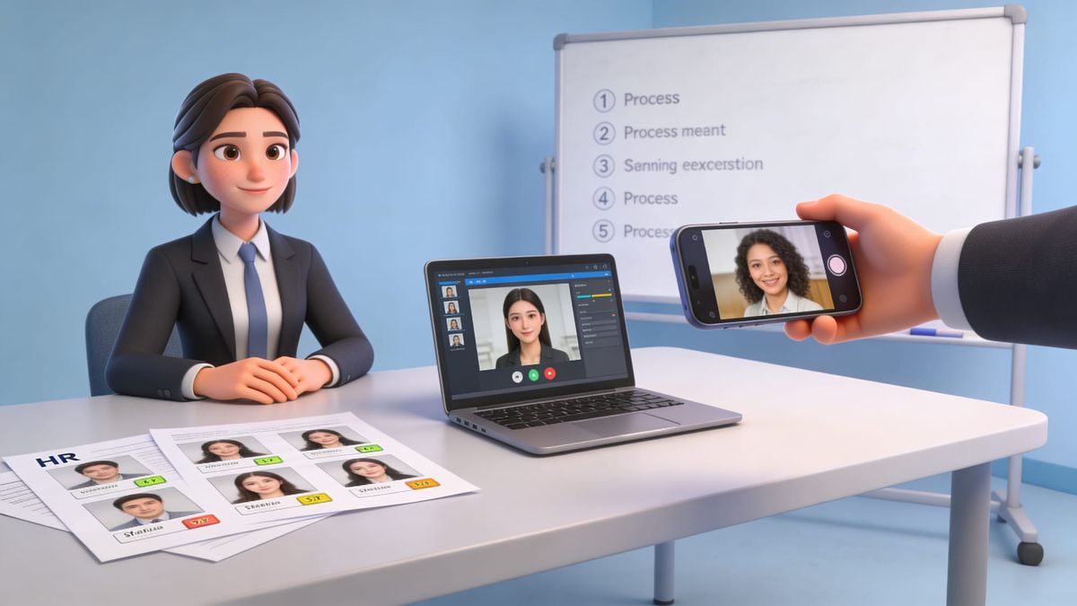 Responsable RH examinant un process pour la gestion et la centralisation des portraits collaborateurs au sein de l'entreprise