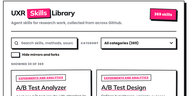 The UXR Agent Skills Library