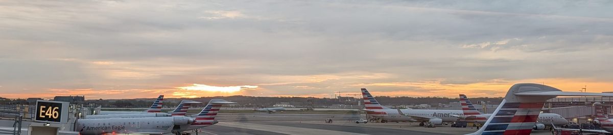 Sunrise over gate E46 at DCA.