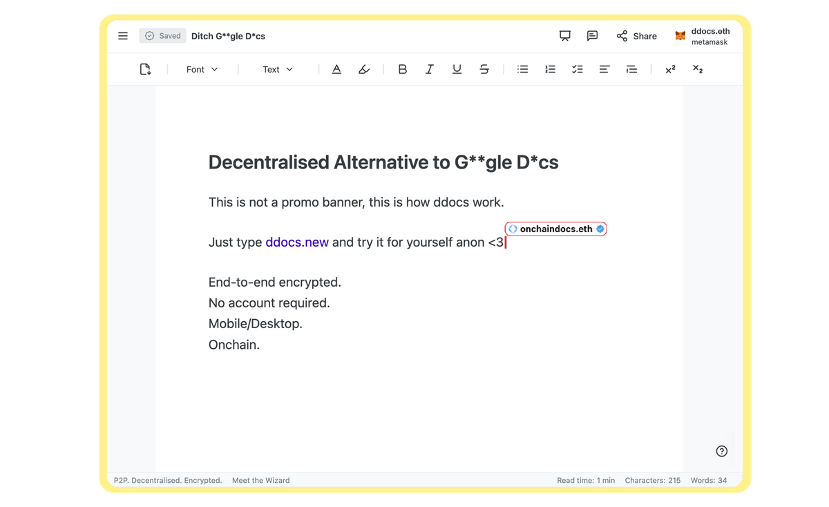 dDocs - Alternativa Descentralizada a Google Docs