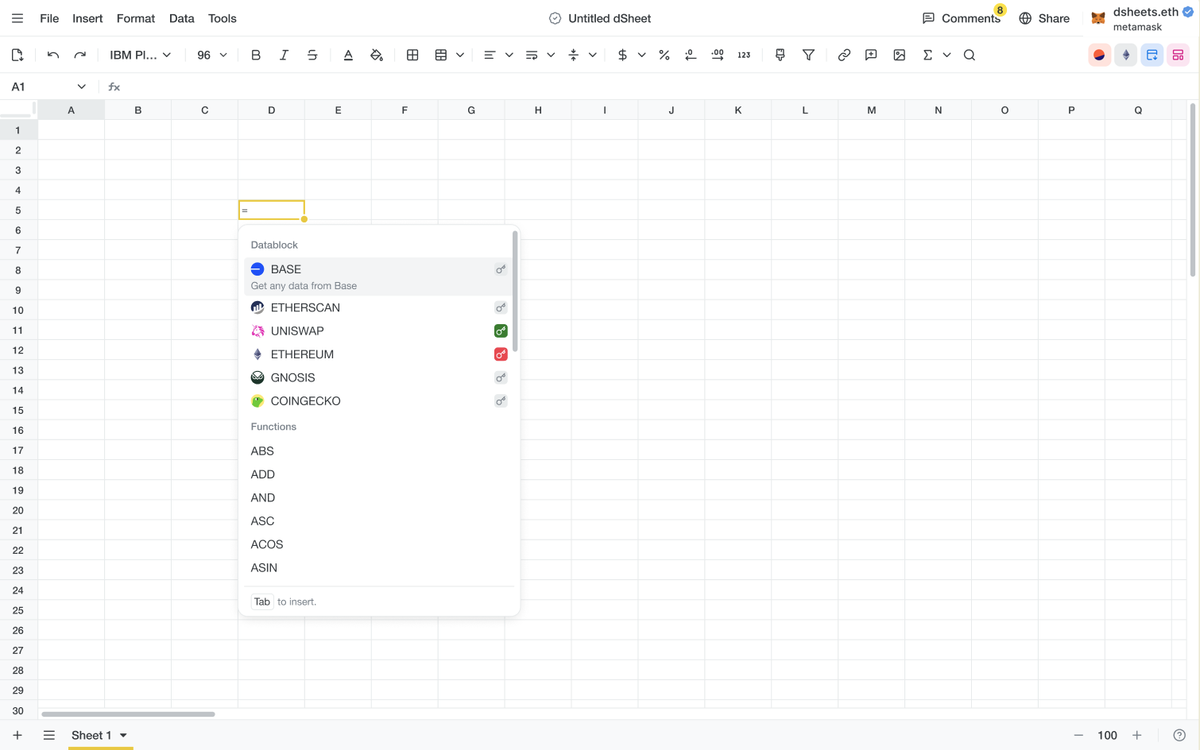 dSheets: Alternativa Descentralizada a Google Sheets para Datos Blockchain y DeFi