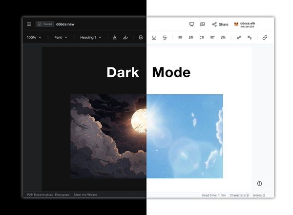 dDocs Dark Mode: Document Editor Designed for Eye Comfort