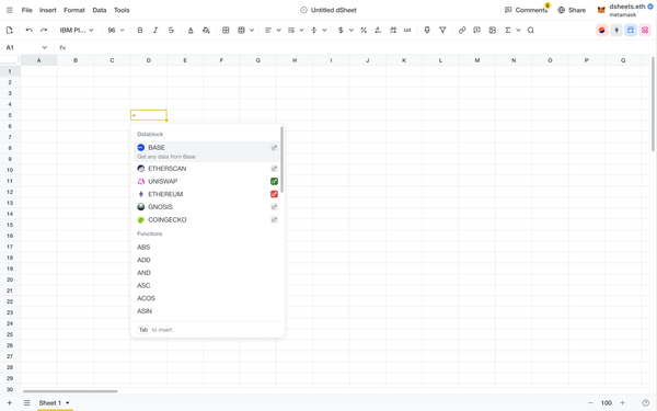 dSheets: Alternativa Descentralizada a Google Sheets para Datos Blockchain y DeFi