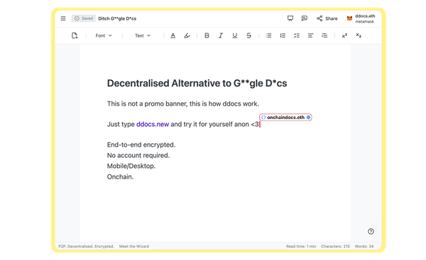 dDocs - Decentralized Alternative to Google Docs