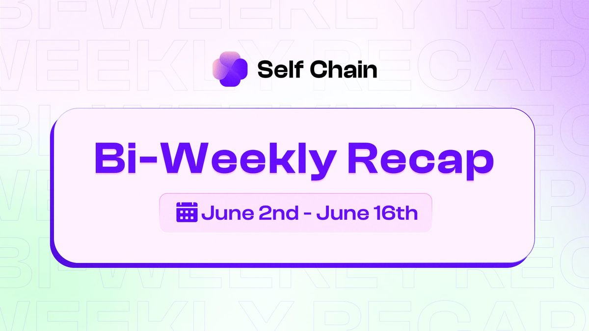 Self Chain Bi-Weekly Recap: Building the Foundation for Seamless Web3