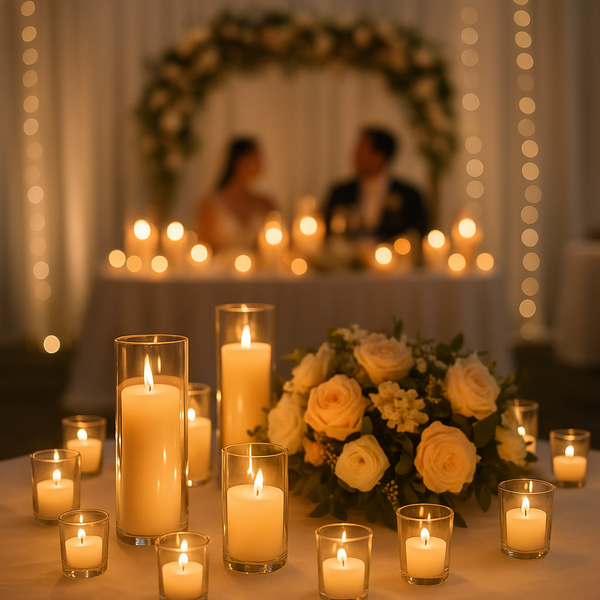 Candles at a wedding