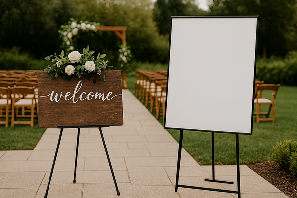 Outdoor wedding ceremony setup