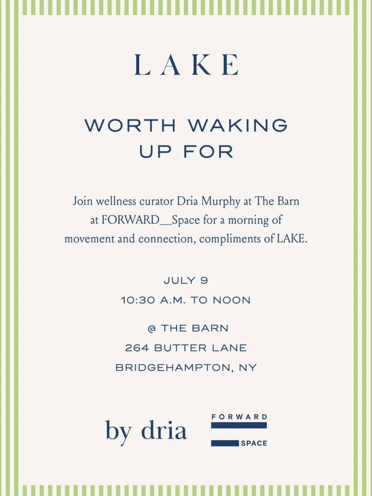 INVITE: LAKE x by dria at FORWARD__Space