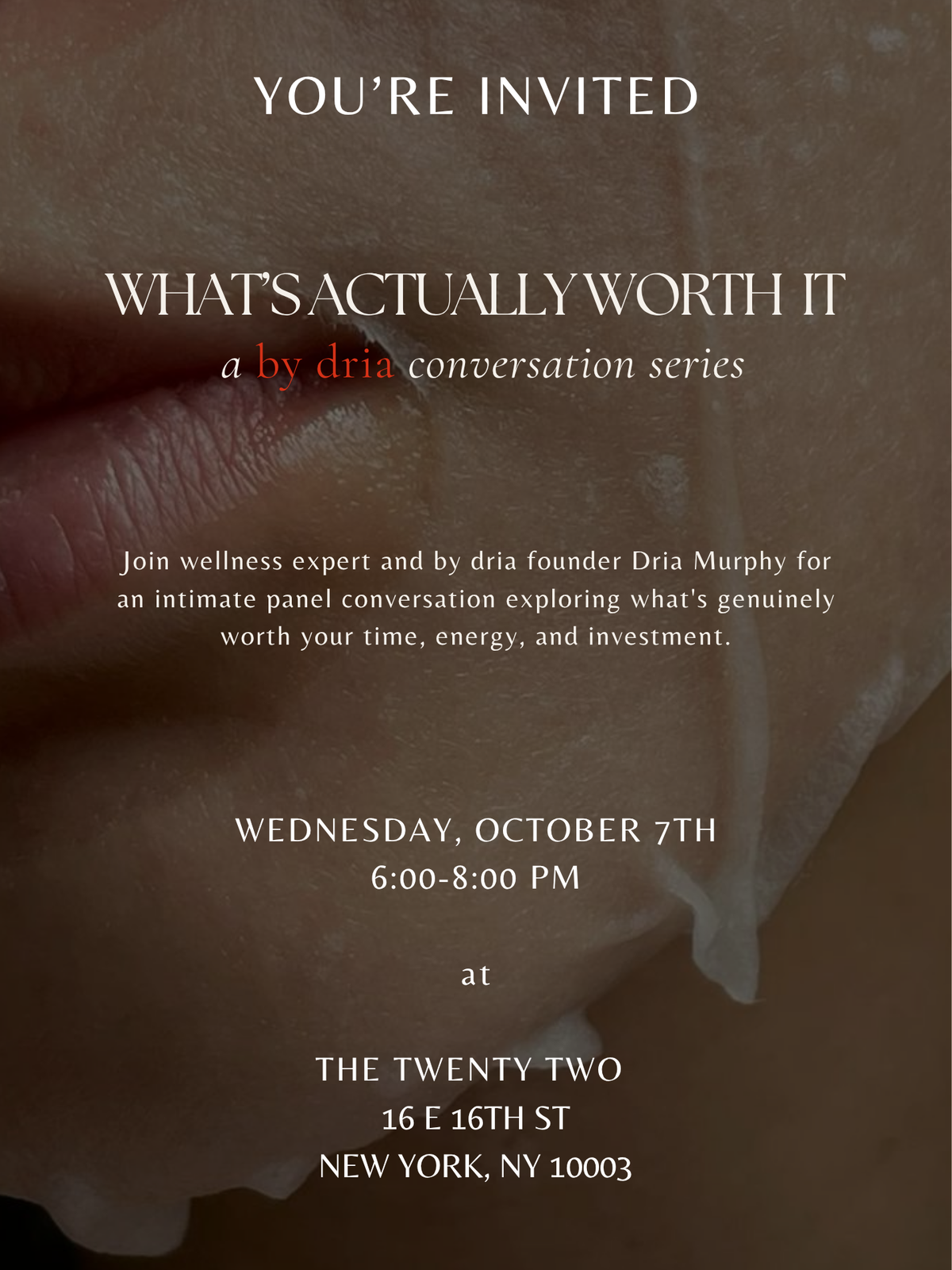 SAVE THE DATE: fall panel + cocktails at The Twenty Two