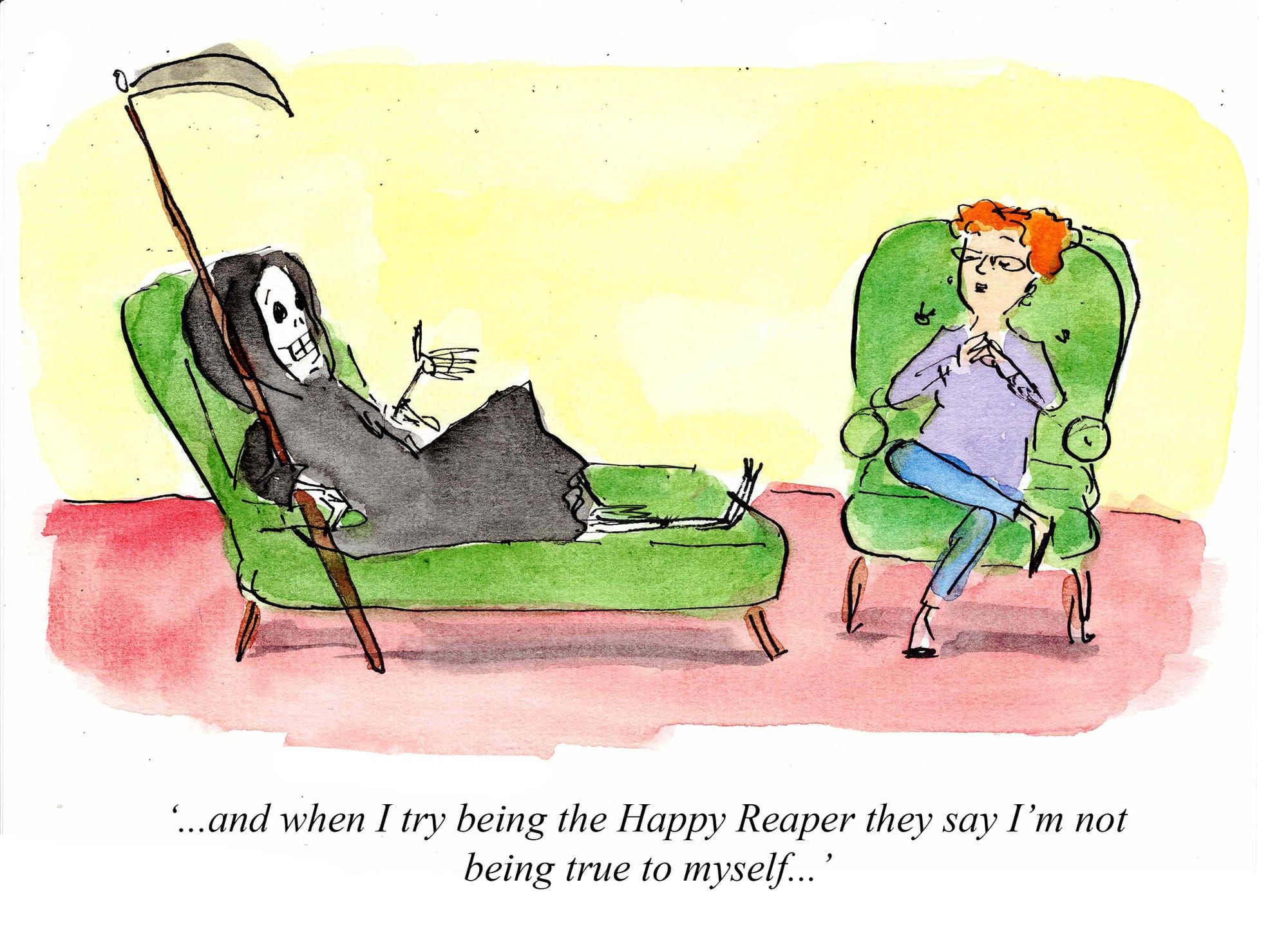Even Death gets the blues...