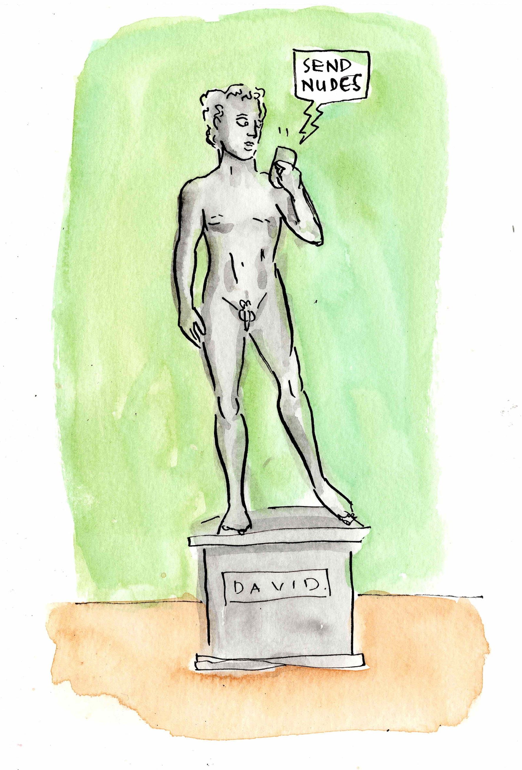 Sure, Michelangelo's David is statuesque...