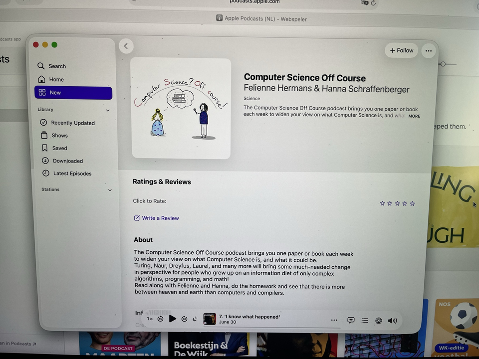 Podcast alert! Computer Science Off Course!!!!