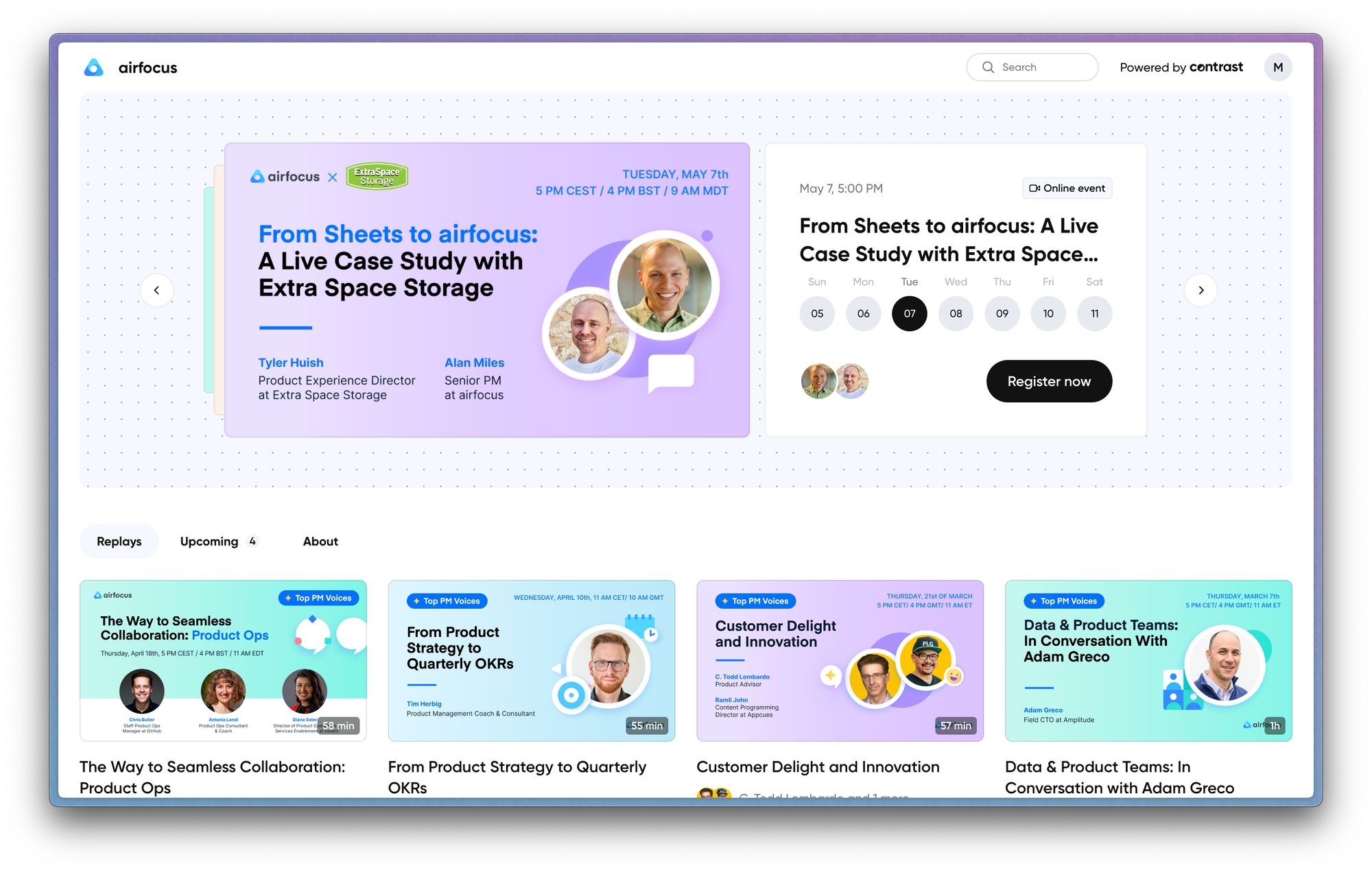 A webinar from Contrast user Airfocus