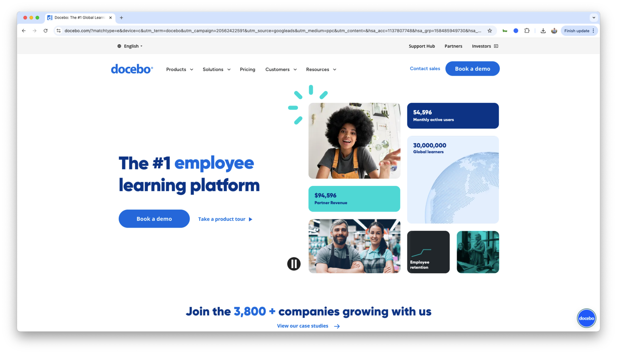 Screenshot of Doecbo's website