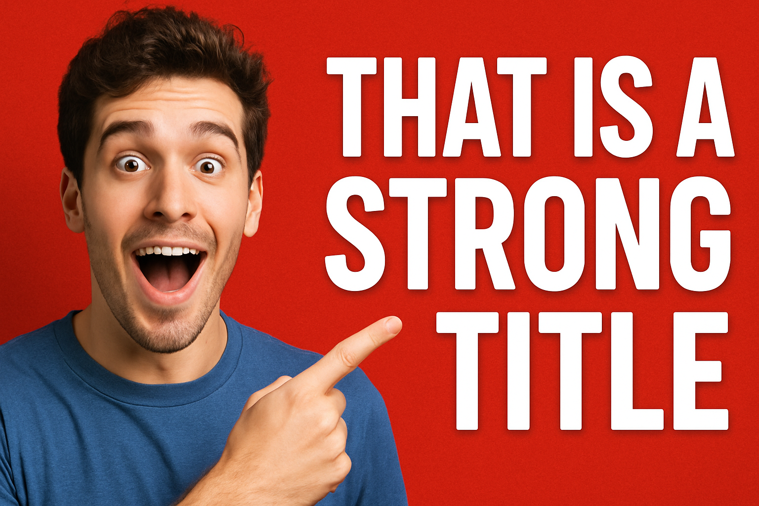 Thumbnail saying that is a strong title