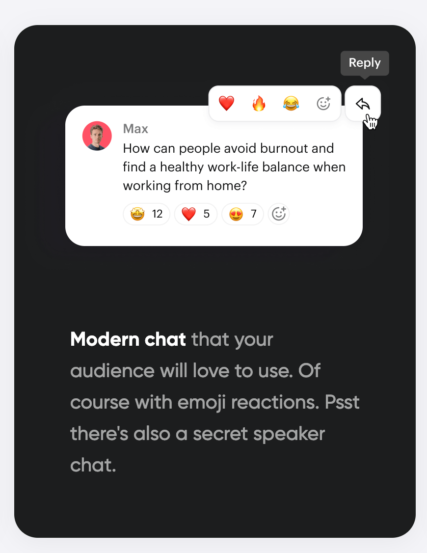 Chat feature on Contrast