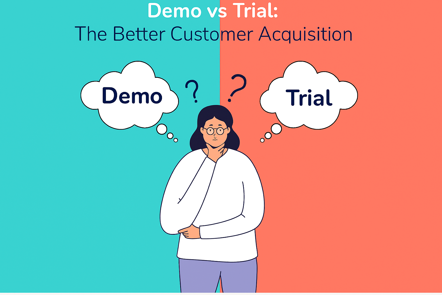 image showing demo vs trial in through bubbles